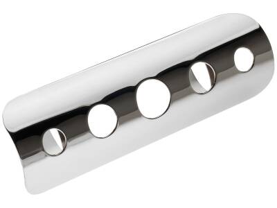 Straight Universal Heat Shield Drilled Chrome 1,75"