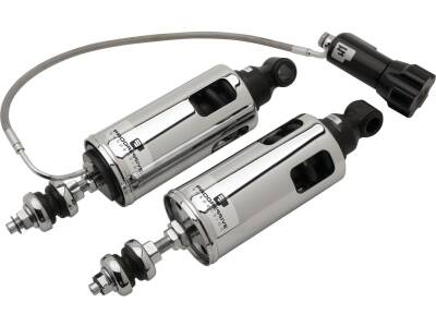422 Series with Remote Adjustable Preload Twin Shocks With remote preload adjuster Chrome