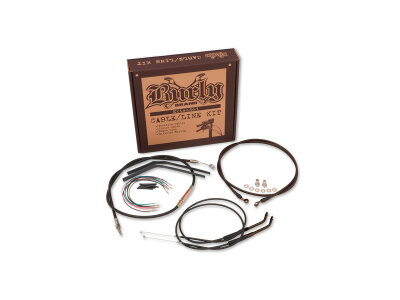 16" Apehanger Cable Kit Black Vinyl Non-ABS Single Disc