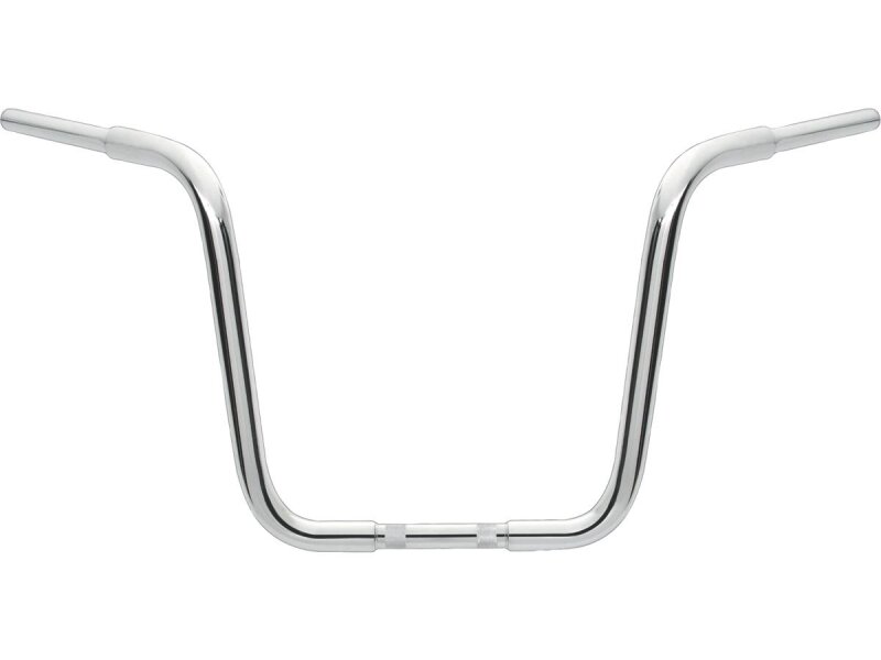 14 Chubby Classic Ape Hanger Handlebar Non-Dimpled 3-Hole Chrome 1 1/4" Throttle By Wire Throttle Cables