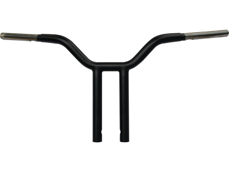 14 Chubby MX Street Fighter Handlebar Non-Dimpled 3-Hole Black 1 1/4" Throttle By Wire Throttle Cables