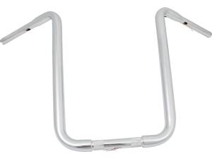 19 Standard Ape Hanger Handlebar Non-Dimpled 3-Hole Chrome 1 1/4" Throttle By Wire Throttle Cables