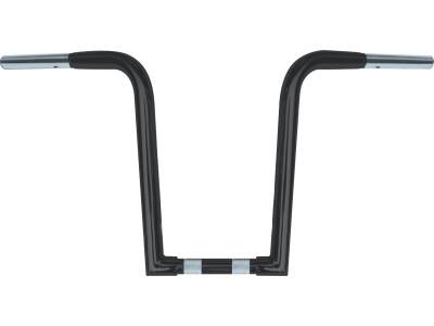 14 Chubby Outlaw `Z` Ape Handlebar Non-Dimpled 3-Hole Black Powder Coated 1 1/4" Throttle By Wire Throttle Cables