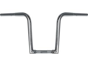12 Chubby Outlaw `Z` Ape Handlebar Non-Dimpled 3-Hole Chrome 1 1/4" Throttle By Wire Throttle Cables