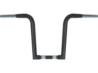 12 Chubby Outlaw `Z` Ape Handlebar Non-Dimpled 3-Hole Black Powder Coated 1 1/4" Throttle By Wire Throttle Cables