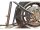 Bolt-On Solo Saddelbag with Bracket Rustic Brown Left