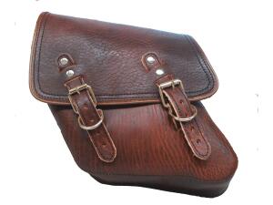Solo Saddle Bag Strut Mount Rustic Brown Left