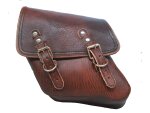 Solo Saddle Bag Strut Mount Rustic Brown Left