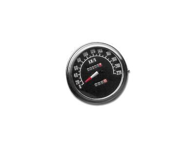 Speedometer for Fat Bob Scale: 220 km/h; Scale Color: black; Ratio 2:1