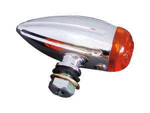 Micro Bullet Grooved Turn Signal with Milling Chrome...