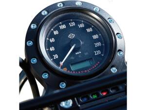 Iron Speedometer Housing for Sportster Black Anodized