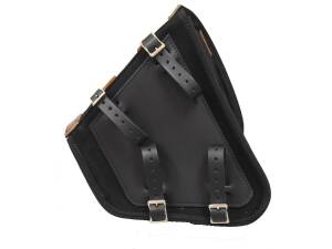 Canvas Swing Arm Saddle Bag With Black Straps Brown Army...