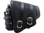 Canvas Swing Arm Saddle Bag with Bottle With Black Straps...