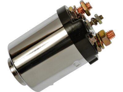 Solenoid, Chrome Starter Solenoid Single Bracket