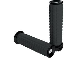 Traction Grips Gloss Black 1" Throttle Cables