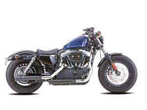 Double Groove Slip-On Mufflers Black Satin