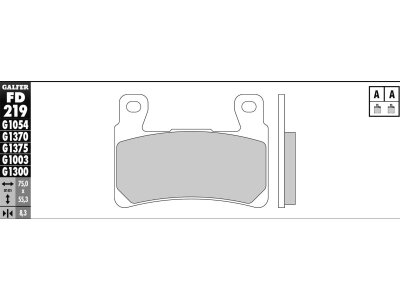 Semi Metallic Compound G1054 Brake Pad Organic Front