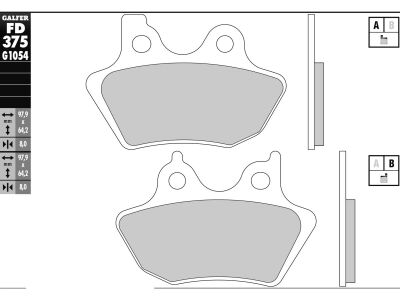 Semi Metallic Compound G1054 Brake Pad Organic Rear