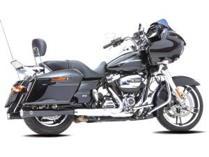 Double Groove Slip-On Mufflers Black Satin