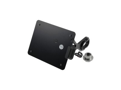 Sidemount License Plate Bracket Kit Austria 210 x 170 mm Black Powder Coated