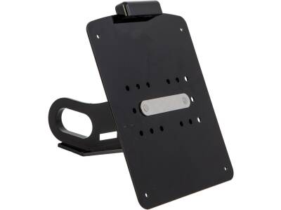 Long License Plate Side Mount Kit for Softail M8 Long, German specification Black Anodized