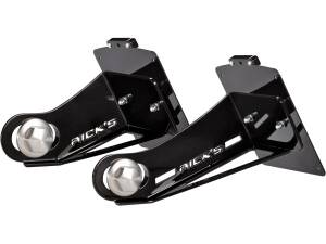 Long License Plate Side Mount Kit for Softail M8 Long, German specification Black Anodized