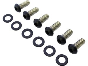 Derby Cover Screw Kits Matte Black Powder Coated