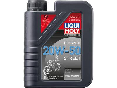 Motorbike 4T Street Fully Synthetic Engine Oil 1 Liter API SL JASO MA2 SAE 20W50