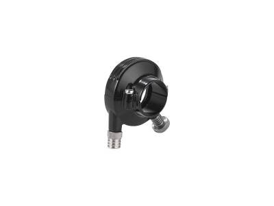 Deluxe External Throttle Housing With Stainless Steel Throttle Clamp Screw and Cable Register Black 1" Single Cable