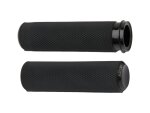 Knurled Fusion Grips Black Rubber, Black Endcap 1"...
