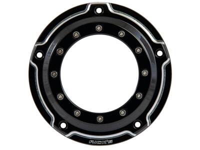Porthole Derby Cover 5-hole Bi-Color Gloss Black