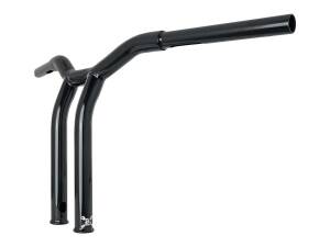 12" Dominator Raked Bar Bar 4-Hole Gloss Black 1...