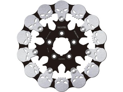 Skull Wave Floating Brake Disc Anodized Inner Steel Carrier Black Anodized 11,5" Rear
