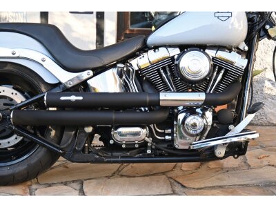Drager Drag Exhaust System , Polished Smooth Heat Shield, Polished Smooth End Cap, Black 2,5"