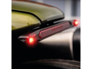 Nano 3 in 1 LED Lightbar with LED Turn Signals, Brake- and Taillight for Sportster S Black Powder Coated Tinted LED