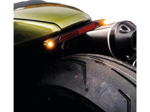 Nano 3 in 1 LED Lightbar with LED Turn Signals, Brake- and Taillight for Sportster S Black Powder Coated Tinted LED