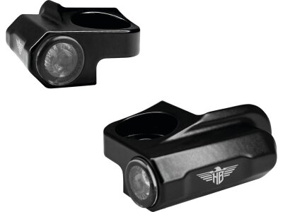 Nano Series Handlebar LED Turn Signal for Sportster S Black Powder Coated Smoke LED