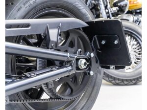Medium Side Mount License Plate Bracket Black Satin