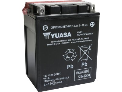 Maintance Free YTX14AH-BS Battery Dry Battery with Acid Pack AGM 210 A 12.0 Ah  inkl. 7,50 Euro Batteriepfand