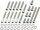 Primary Cover Screw Kit For Dyna, Softail Stainless Steel
