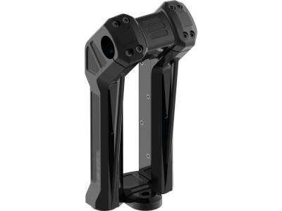 Club Style Pullback No Instrument Riser Kit (Models with Dash Mount Instruments) 7" Height, 1 1/4" Clamp Diameter Black Anodized