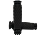 Diamond Contour Grips Black 1" Throttle By Wire