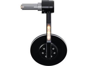 Conero Bar End Mirror with LED turn Signal Black Anodized