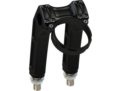 Clubstyle Riser Kit Height: 7", For 1" Handlebar, Round Instrument Black Satin
