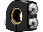 mo.switch Push-Button Clamp for 1" or 7/8" Handlebars 3 VA Button Gloss Black Anodized