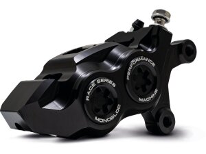 Race Series Monoblock Brake Caliper Black Anodized Billet...
