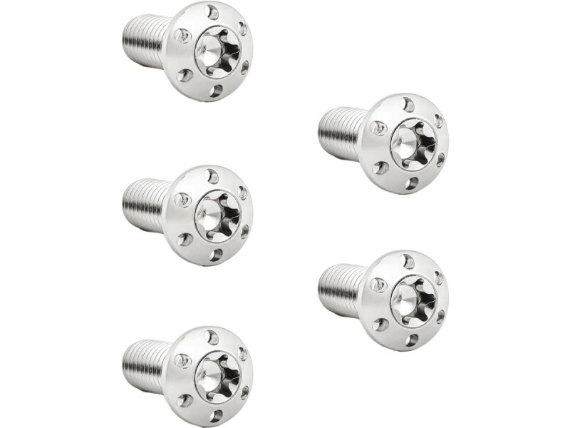 Titanium Rotor Bolt Kit For Front Brake Discs, Thread: 5/16-18 x 7/8" Polished