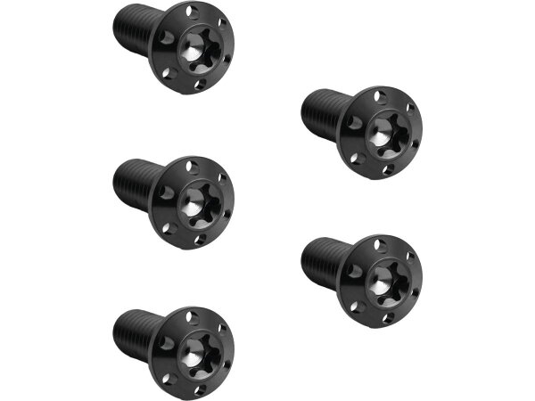 Titanium Rotor Bolt Kit For Front Brake Discs, Thread: 5/16-18 x 7/8" Black