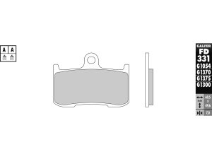 Semi Metallic Compound G1054 Brake Pad Organic Front