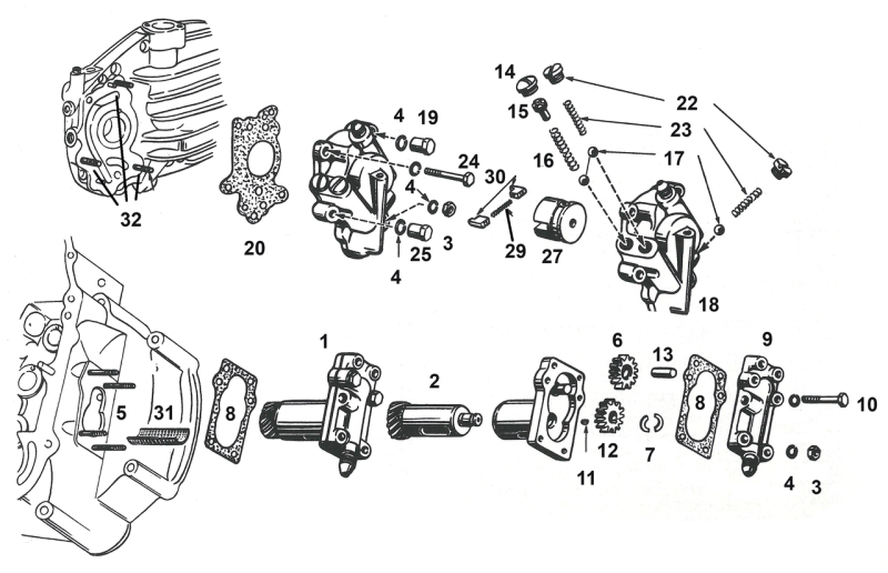 Oil Feed Pump Assy Parkerized SV37-73 (DE)